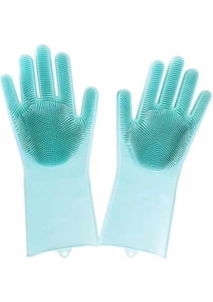 Sihirli Isıya Dayanıklı Silikon Çok Amaçlı Bulaşık Eldiven Fırçası Magic Gloves