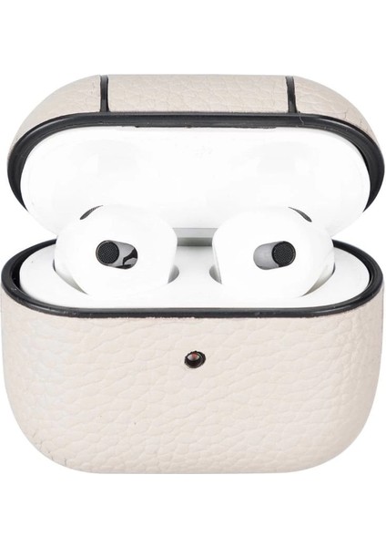 Apple Airpods 3.nesil Uyumlu Deri Kılıf Juni Erc3 Bej indirimleri