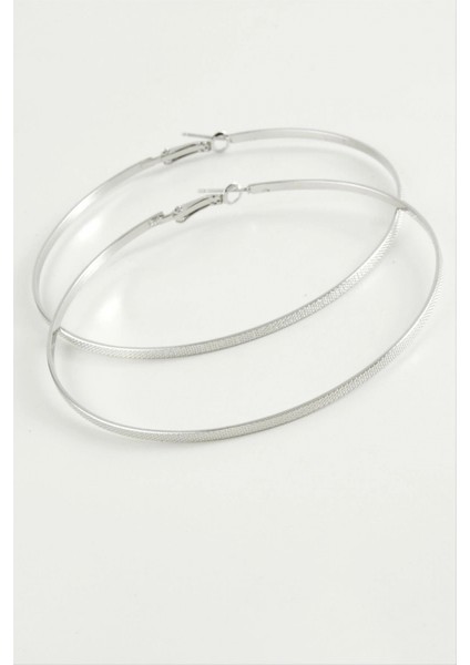 Noktalı Metal Halka Küpe 8-10 cm