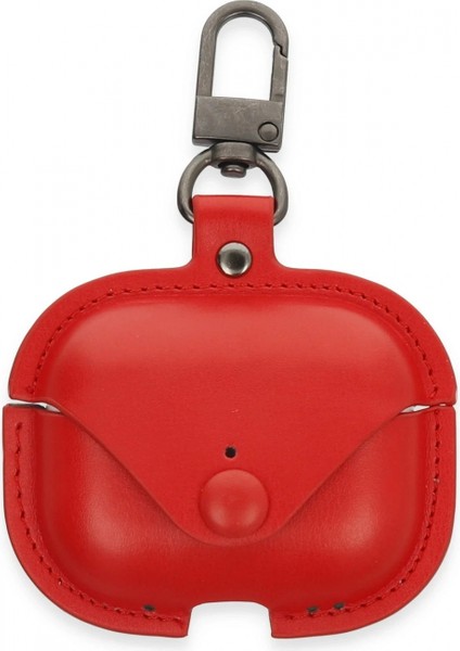 Airpods Pro 2 (2.nesil) Çanta Deri Kılıf - Kırmızı
