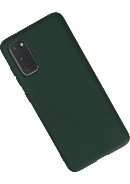 Samsung Galaxy S20 Kılıf Nano Içi Kadife Silikon - Koyu Yeşil fiyatları