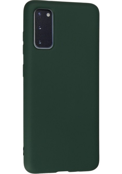 Samsung Galaxy S20 Kılıf Nano Içi Kadife Silikon - Koyu Yeşil modelleri