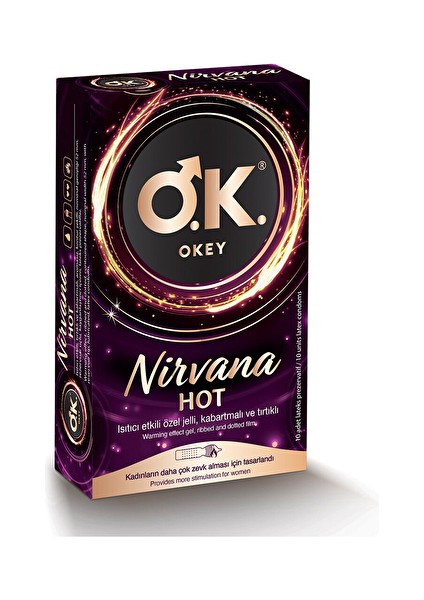 Okey Prezervatif 10'lu Nirvana Hot (3 Adet)