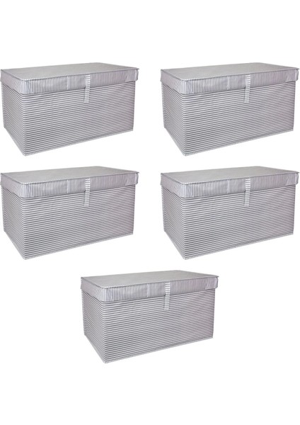 5 Adet - Düzenleyici Kutu Organizer Cırt Cırtlı Hurç Mega Plus Boy 40CM x 30CM x 70CM