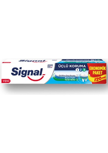 Diş Macunu Üçlü Koruma 120ML (2 Adet)