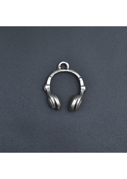 Kulaklık Gümüş Kaplama Kolye Ucu