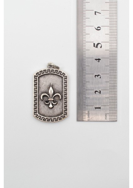 Fleur-de-lis - Zambak Künye Gümüş Kaplama Kolye Ucu fiyatları