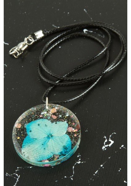 Ortanca Çiçek Epoksi Kolye fiyatları