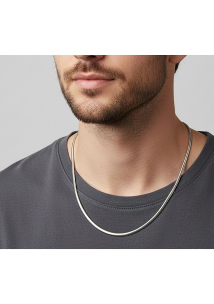 Erkek Ince Çelik Kolye 1mm