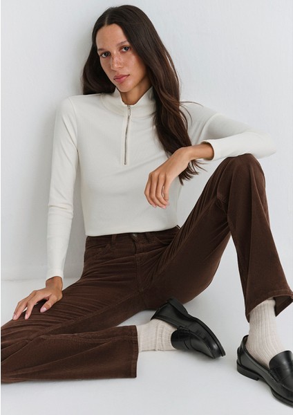 Maria Kahverengi Kadife Pantolon 101225-91316 fiyatları