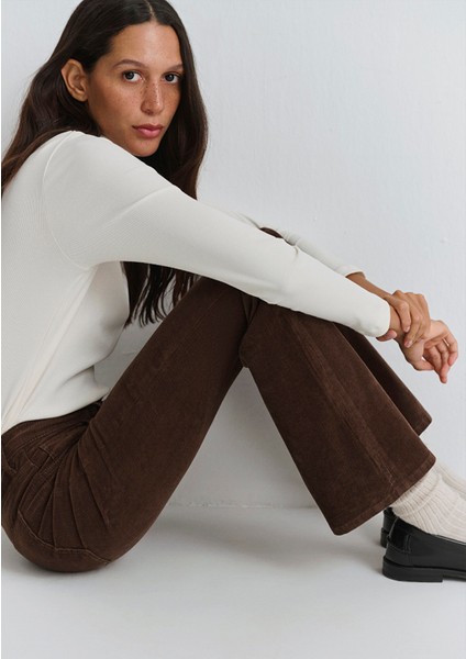 Maria Kahverengi Kadife Pantolon 101225-91316 modelleri