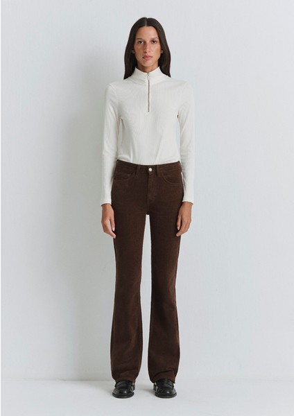 Maria Kahverengi Kadife Pantolon 101225-91316 indirimleri