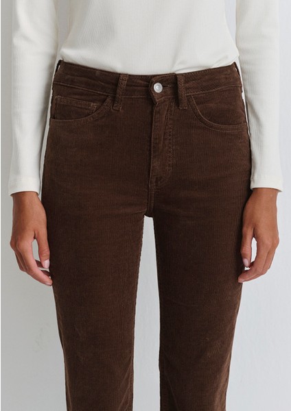 Maria Kahverengi Kadife Pantolon 101225-91316