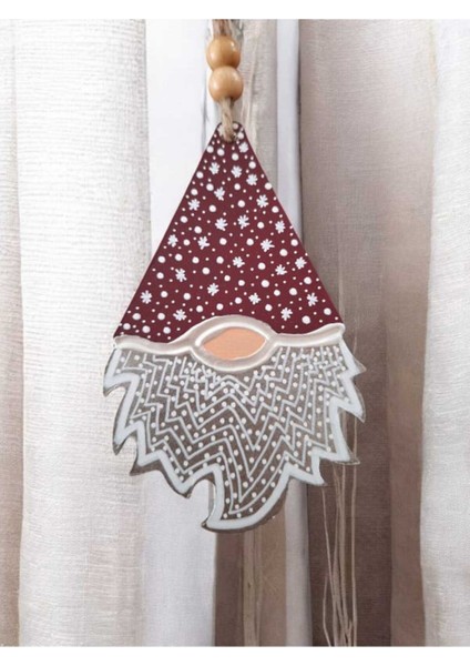 Kırmızı Yılbaşı Süsü, Sevimli Gnome Figür, Ağacı Dekorasyonu, Sıcak ve Neşeli Atmosfer