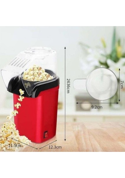 Yağsız Sıcak Havalı Mısır Patlatma Makinesi - Hızlı Pratik Popcorn Yapıcı | 1200W Güçlü Motor modelleri