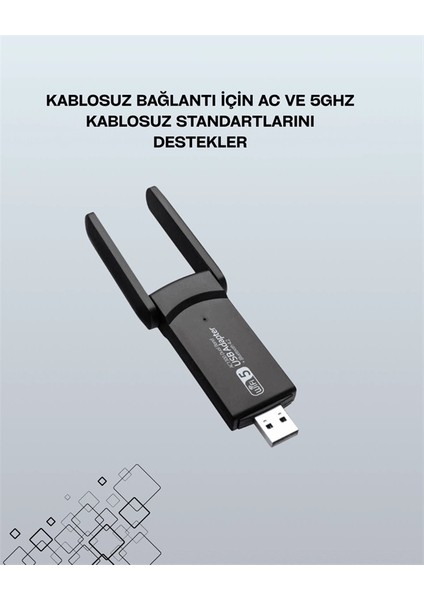 USB 3.0 Wireless Adaptör – 2.4ghz & 5ghz Destekli