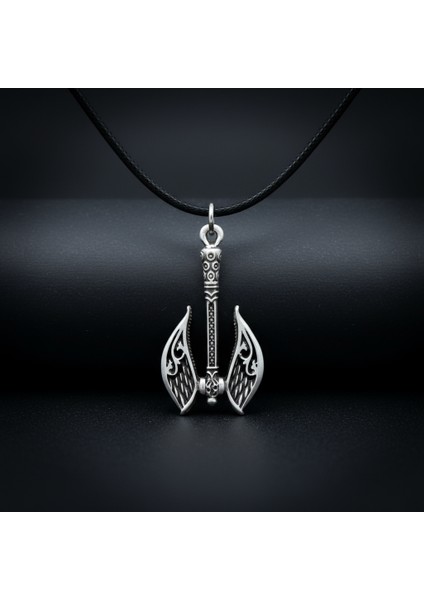 Elf Balta - Axe Gümüş Kaplama Deri Ip Kolye fiyatları