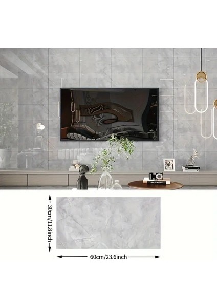Gri Mermer Desenli Alüminyum Plastik Duvar Sticker modelleri