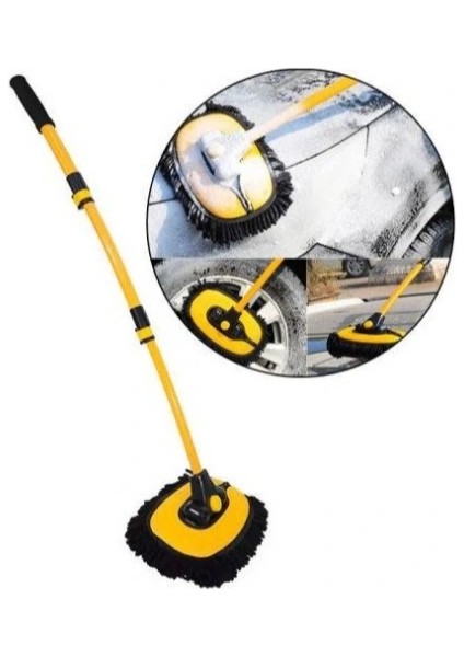 Teleskopik Saplı Kuru Islak Oto Yıkama Fırçası fiyatları