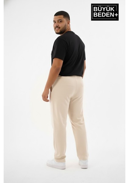 Erkek Büyük Beden Rahat Kesim Paça Reçme Ar Baskılı Beli Lastikli Eşofman Altı SPR26EA952-1 fiyatları
