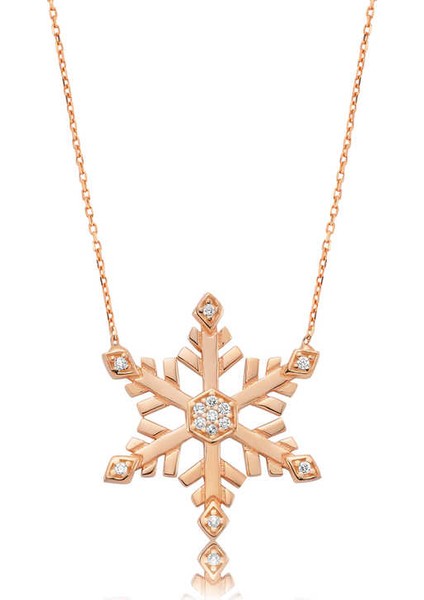 925 Ayar Gümüş Kar Tanesi Kadın Gümüş Kolye PT2610272 (972972)