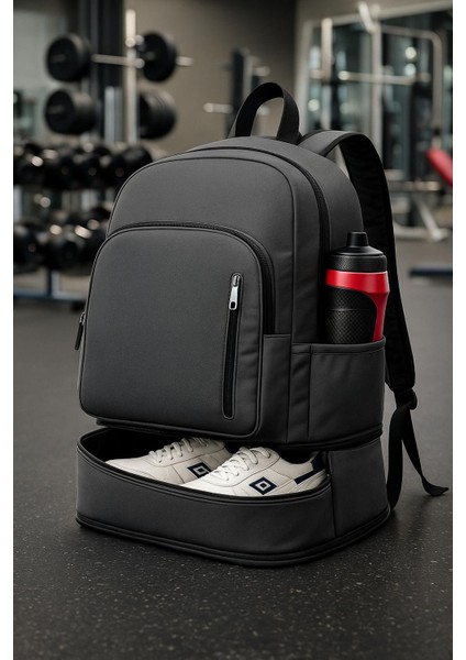 Spor Sırt Çantası - Ayakkabı Bölmeli , Tablet, Telefon Bölmeli , Su Geçirmez Sırt Çantası
