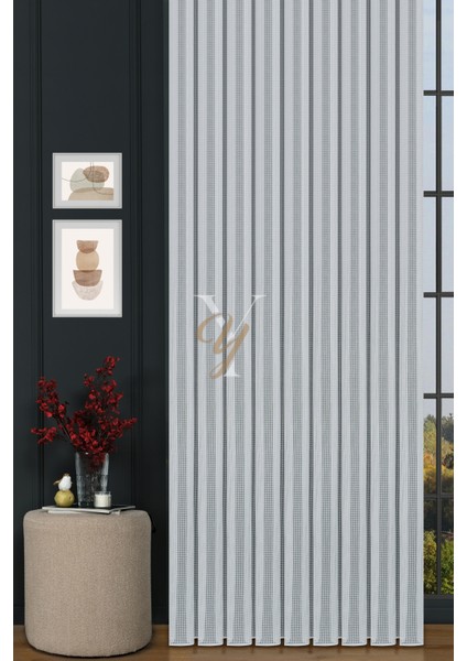 6401 Tül Perde V-Gümüş Simli fiyatları