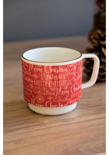 Porselen Christmas Istifli Kupa Altın Yaldızlı 250CC modelleri