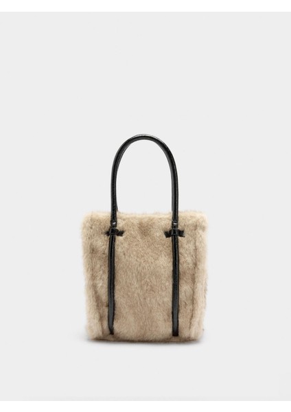 Kürk Efektli Tote Çanta fiyatları