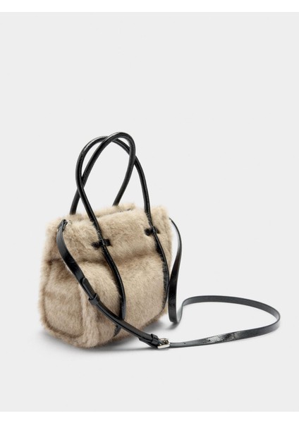 Kürk Efektli Tote Çanta fırsatları