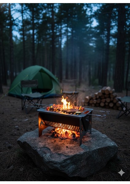 Demonte Mangal Portatif Çantalı Mini Pratik Katlanır Mangal fırsatları