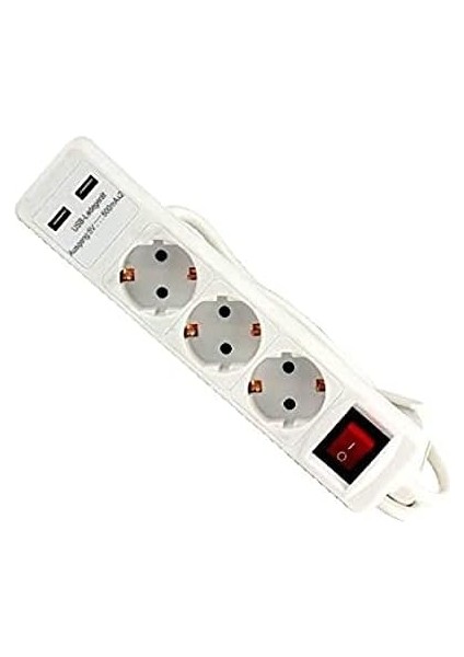 T 24023 USB Girişli Üçlü Grup Priz ve Uzatma Kablosu fiyatları