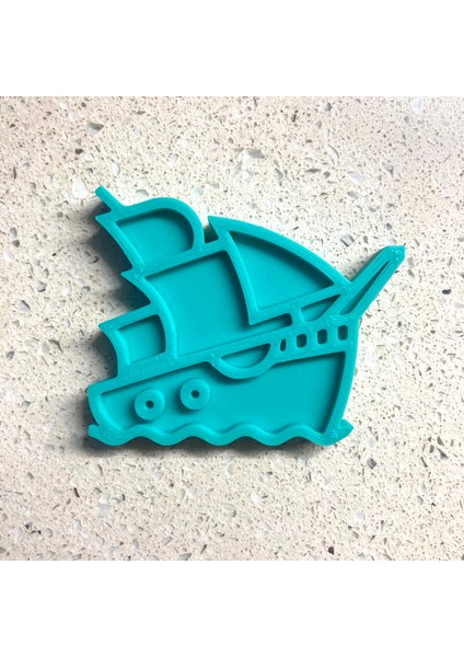 Yelkenli Gemi Kurabiye Kalıbı ve Damga Seti | Korsan Gemisi Figürü | Deniz Temalı Parti | Şeker Hamuru, Kil Şekillendirici fırsatları