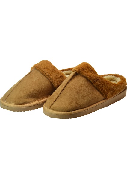 Yünlü Pofuduk Eva Ses Yapmaz Taban Kadın Ev Terlik