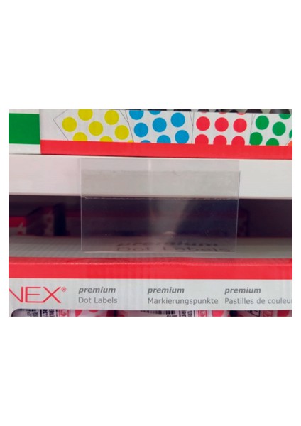 Pvc Yapışkanlı V Tipi Raf Etiketliği 4 cm x 7 cm - 50'li Paket - PR-4070 fiyatları