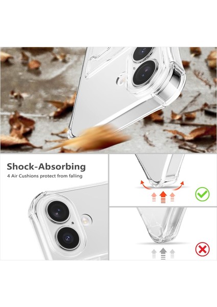 Apple iPhone 17 Pro Kılıf Kartlıklı Anti Şok Korumalı Şeffaf Silikon Şeffaf Açık modelleri