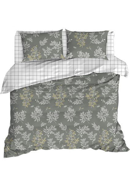 Kolay Ütülenir Nevresim Takımı Çift Kişilik Leaf Zümrüt Yeşili fırsatları