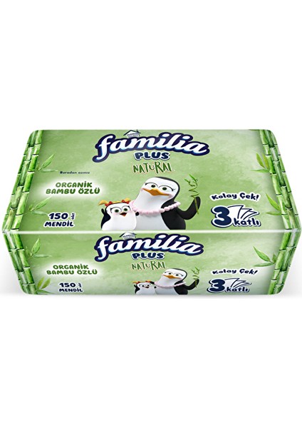 Plus Natural Çek Al Mendil 150'LI (5 Adet)