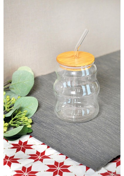 Bambu Kapak Pipetli Kupa 450 cc (2 Adet)