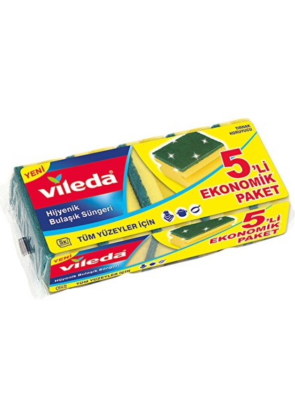 Sünger 5'li Eko Oluklu Paket (2 Adet)