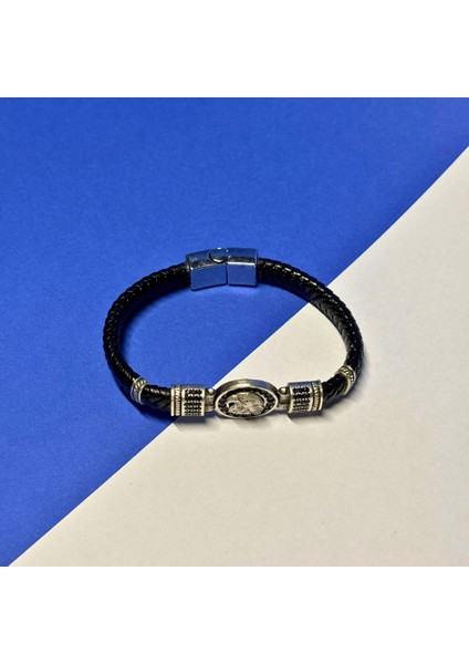 El Işçiliği ile Üretilmiş Hakiki Deri Erkek Bileklik modelleri