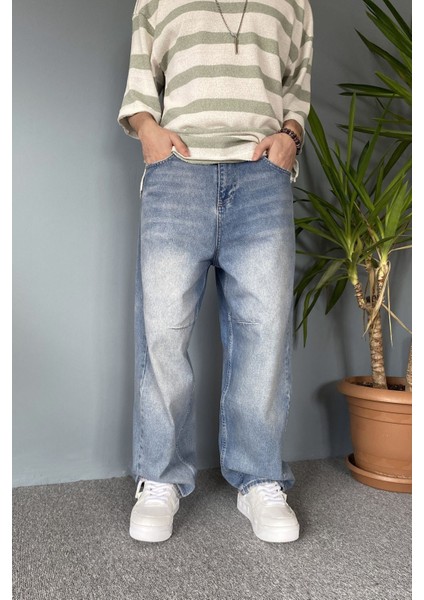 Eskitme Super Baggy Jean Taşlanmış Balon Pantolon fiyatları