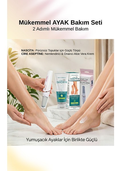 Elektrikli Topuk / Ayak Törpüsü Beyaz + Ayak Bakım Kremi 75ML fiyatları