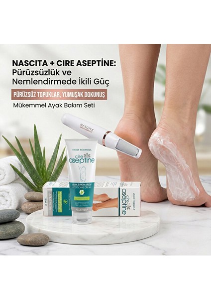 Elektrikli Topuk / Ayak Törpüsü Beyaz + Ayak Bakım Kremi 75ML indirimleri
