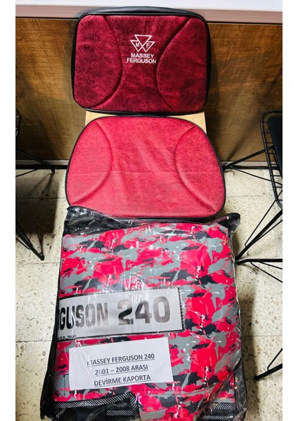 Massey Ferguson 240 Efsane (2000-2008 Arası)Su Geçirmez Branda ve Mf Armalı Koltuk Kılıfı