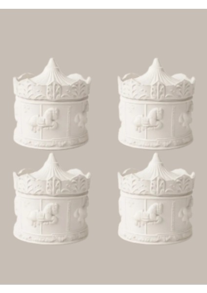 4 Adet Atlı Karınca Temalı Boyanabilir Alçı Kutu – Dekoratif & Hobi Objeleri