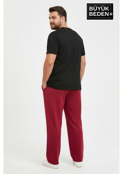 Erkek Büyük Beden Brooklyn 1970 Baskılı Lastikli Bel Paça Reçme Eşofman Altı SPR26EA952-3 fiyatları