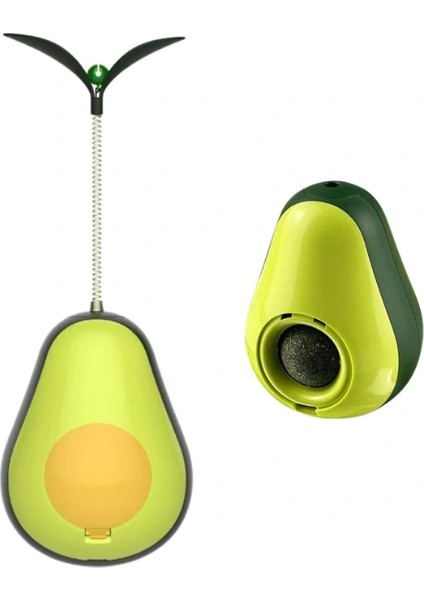 Avokado Şeklinde Kedi Naneli ve Mama Hazneli Kedi Oyuncağı