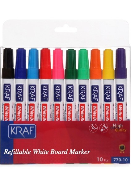 Doldurulabilir Beyaz Tahta Kalemi - 10 Renk