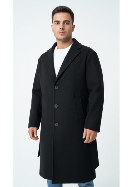 Erkek Kaşe Uzun Palto – Kışlık, Kuşaklı, Şık Modern Tasarım
